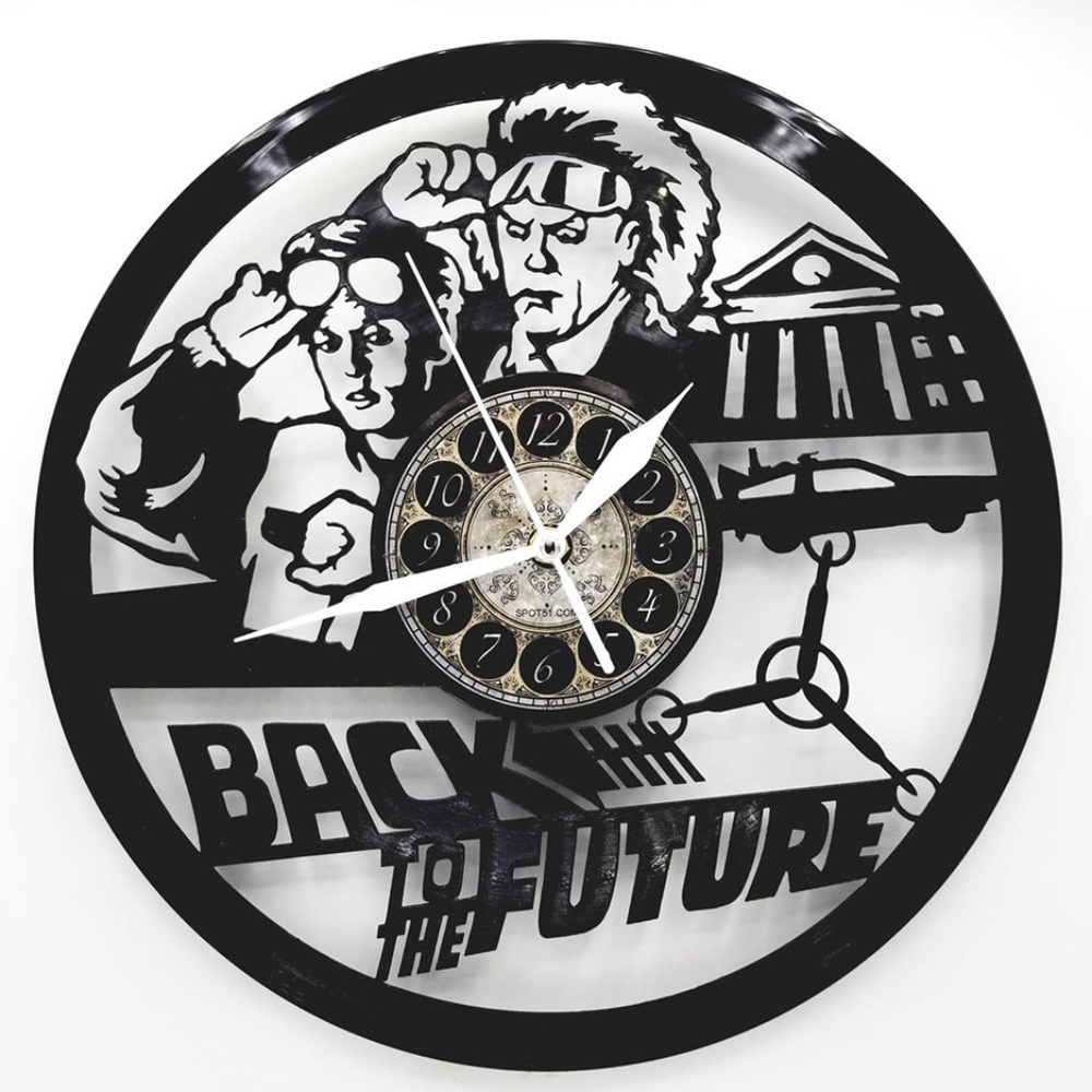 BACK TO THE FUTURE vinyl record clock